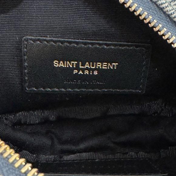 SOLD Saint Laurent denim Quilted Crossbody Bag - Picture 6 of 7